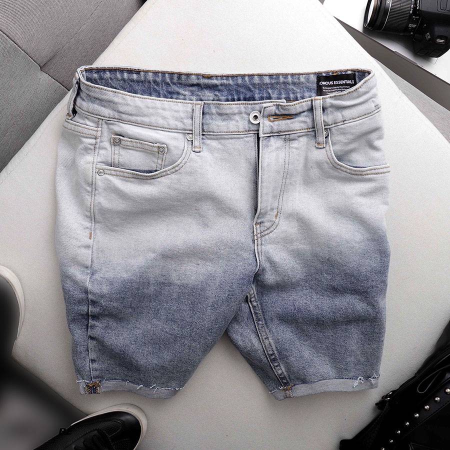 Blue Ombre Wash Jeans Shorts Blue Ombre Wash Jeans Shorts