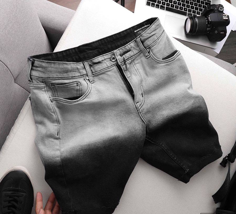 Black Ombre Wash Jeans Shorts Black Ombre Wash Jeans Shorts