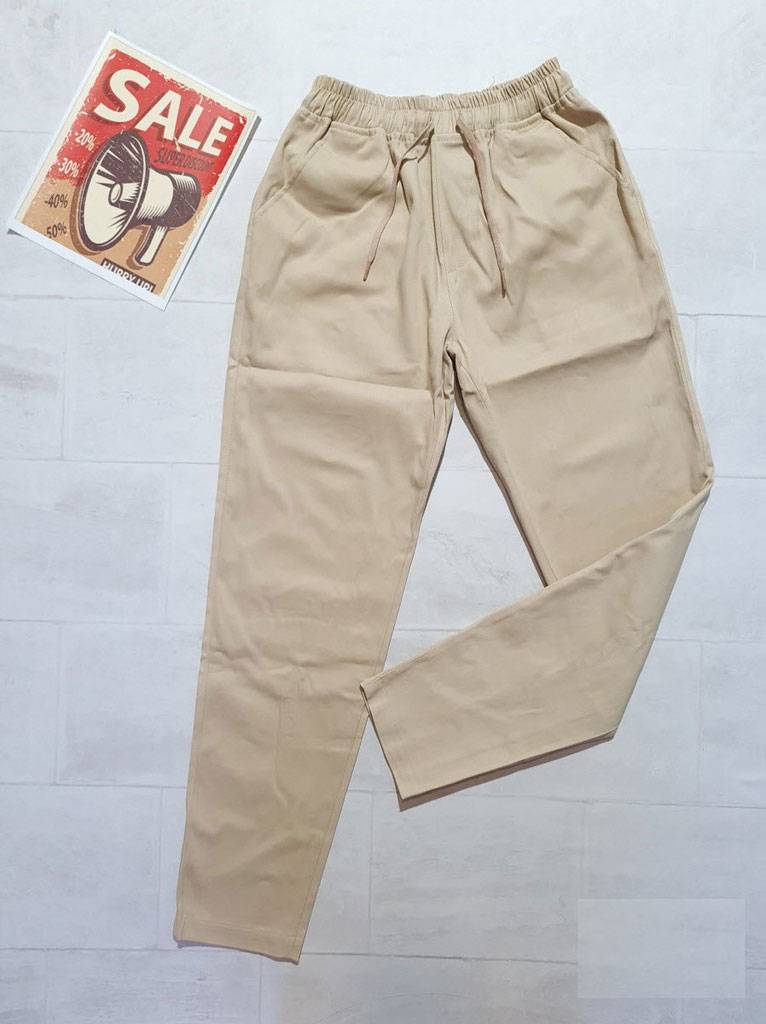 Form Fitting Khaki Cotton Pants Form Fitting Khaki Cotton Pants