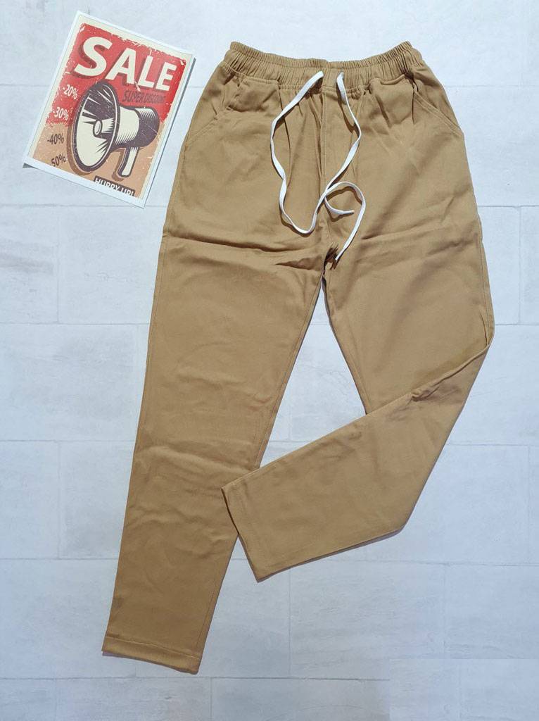 Form Fitting Khaki Cotton Pants Form Fitting Khaki Cotton Pants
