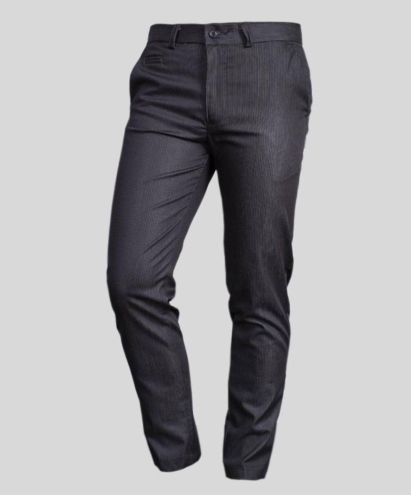 Stretching Striped Black Cotton Dress Pants Stretching Striped Black Cotton Dress Pants