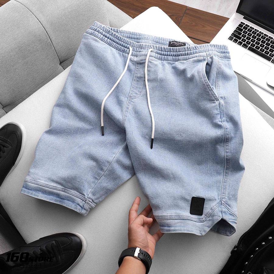 Thick Elastic Waist Denim Shorts Thick Elastic Waist Denim Shorts