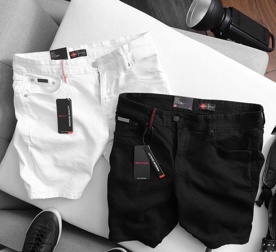 Skinny Basic Black White Jeans Shorts Skinny Basic Black White Jeans Shorts