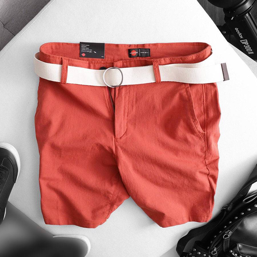 White Belt Waist Linen Shorts White Belt Waist Linen Shorts