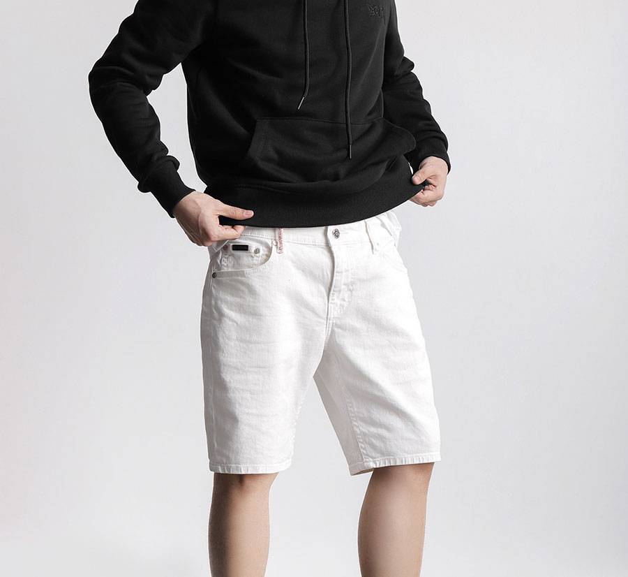 Skinny Basic Black White Jeans Shorts Skinny Basic Black White Jeans Shorts
