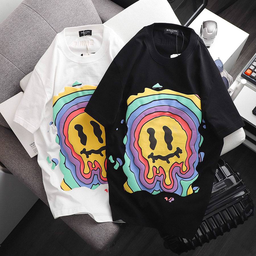 SMILE Regular Black Cotton T-Shirt SMILE Regular Black Cotton T-Shirt
