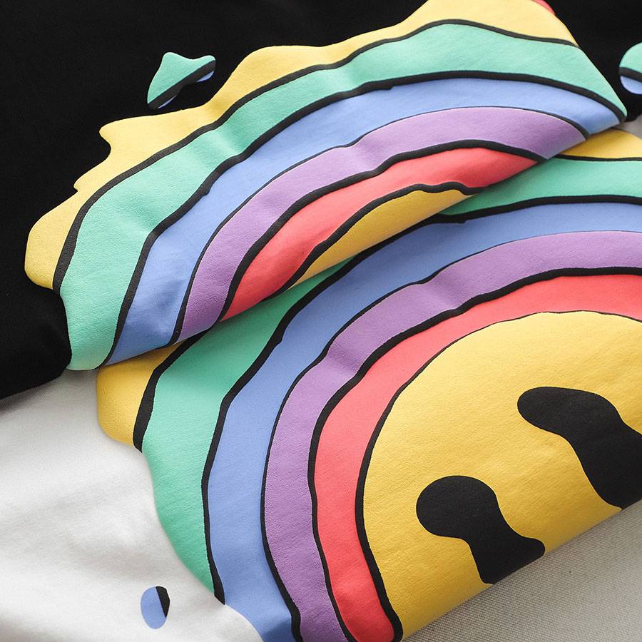 SMILE Regular Black Cotton T-Shirt SMILE Regular Black Cotton T-Shirt