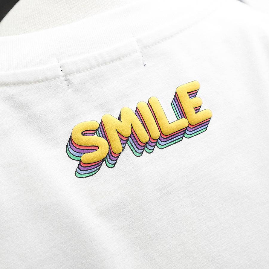 SMILE Regular White Cotton T-Shirt SMILE Regular White Cotton T-Shirt