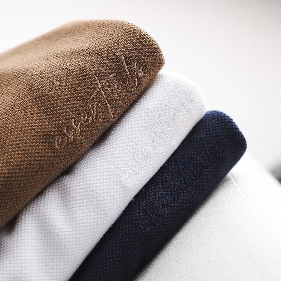 Highlight Collar White Cotton Polo Highlight Collar White Cotton Polo