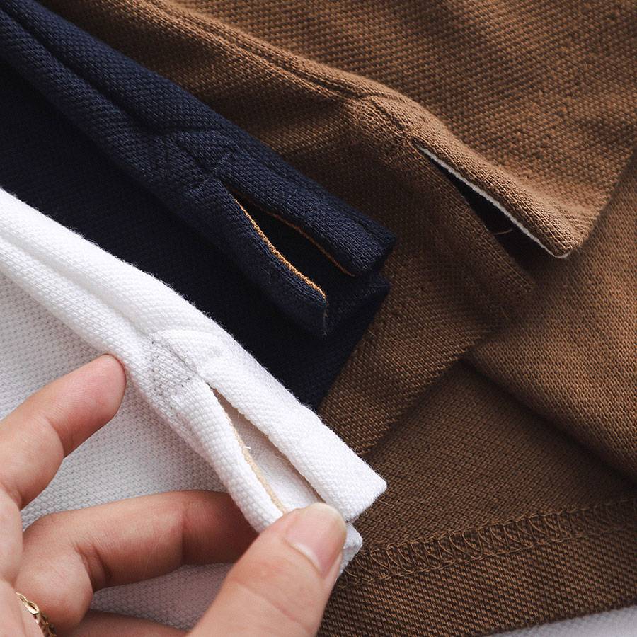 Highlight Collar White Cotton Polo Highlight Collar White Cotton Polo