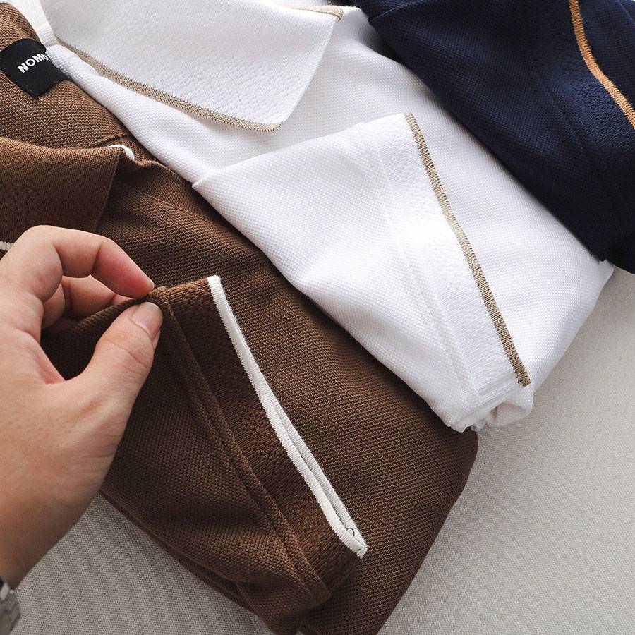 Highlight Collar White Cotton Polo Highlight Collar White Cotton Polo