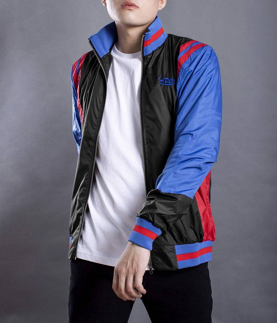 Sporty Stripe Black Bomber Jacket Sporty Stripe Black Bomber Jacket