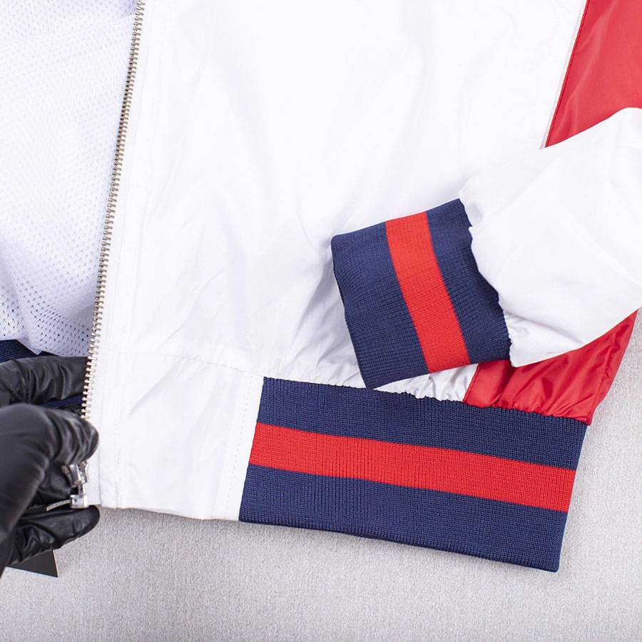 Sporty Stripe White Bomber Jacket Sporty Stripe White Bomber Jacket