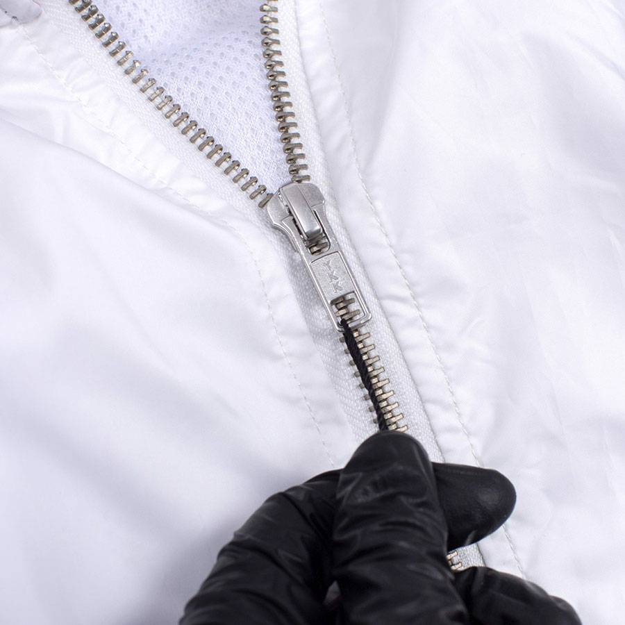 Sporty Stripe White Bomber Jacket Sporty Stripe White Bomber Jacket