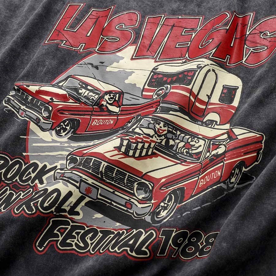 Las Vegas Regular Gray Cotton T-Shirt Las Vegas Regular Gray Cotton T-Shirt