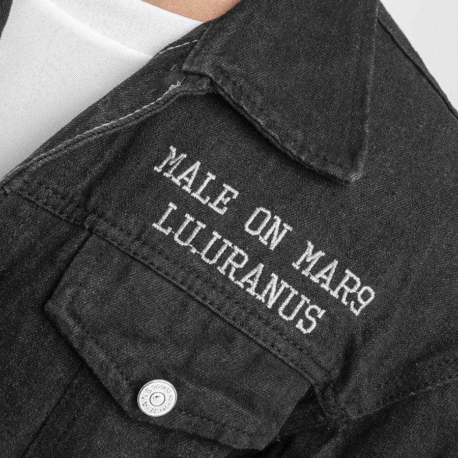 Male On Mars Black Denim Jacket Male On Mars Black Denim Jacket