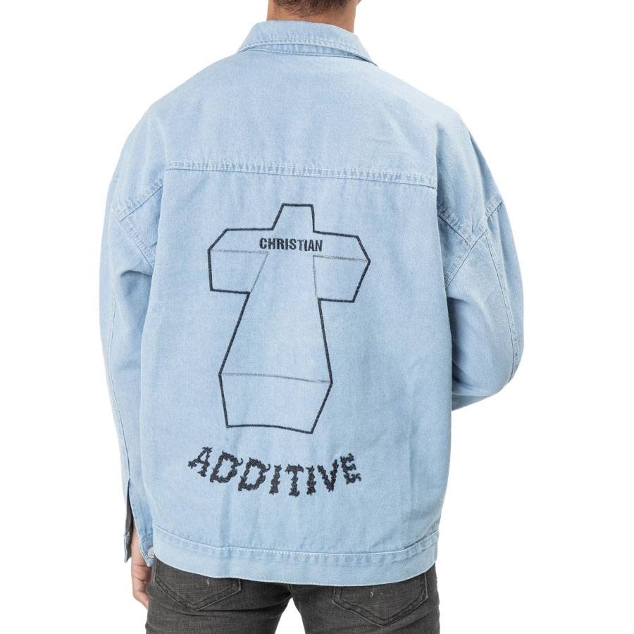 Christian Additive Blue Denim Jacket Christian Additive Blue Denim Jacket