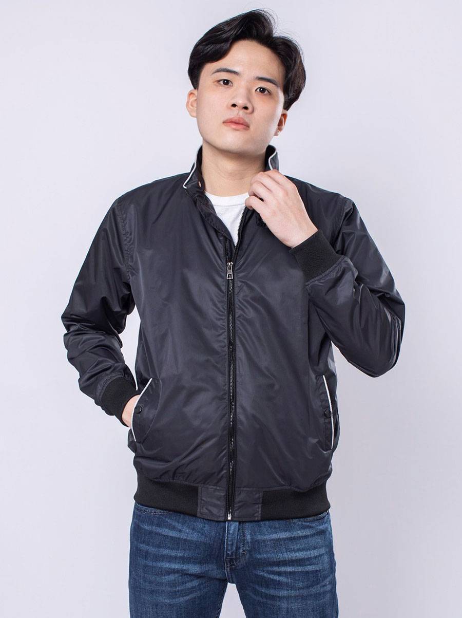 Casual Black Bomber Jacket Casual Black Bomber Jacket