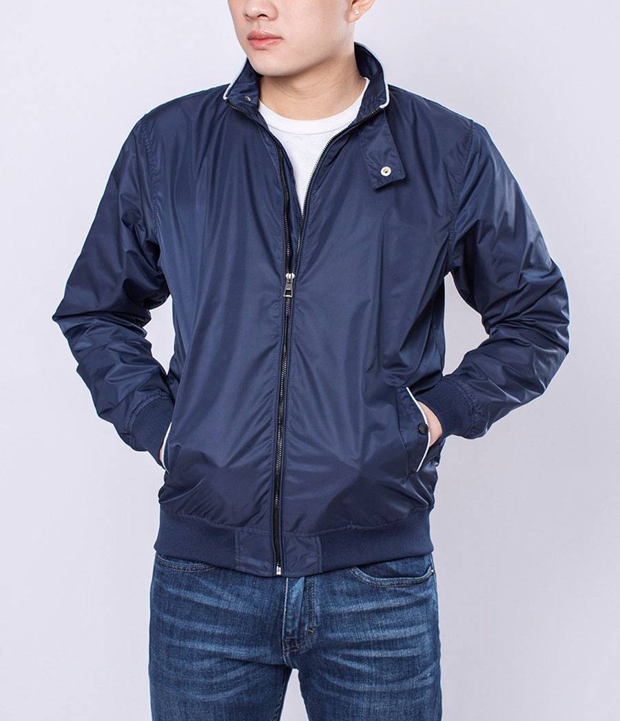 Casual Navy Blue Bomber Jacket Casual Navy Blue Bomber Jacket