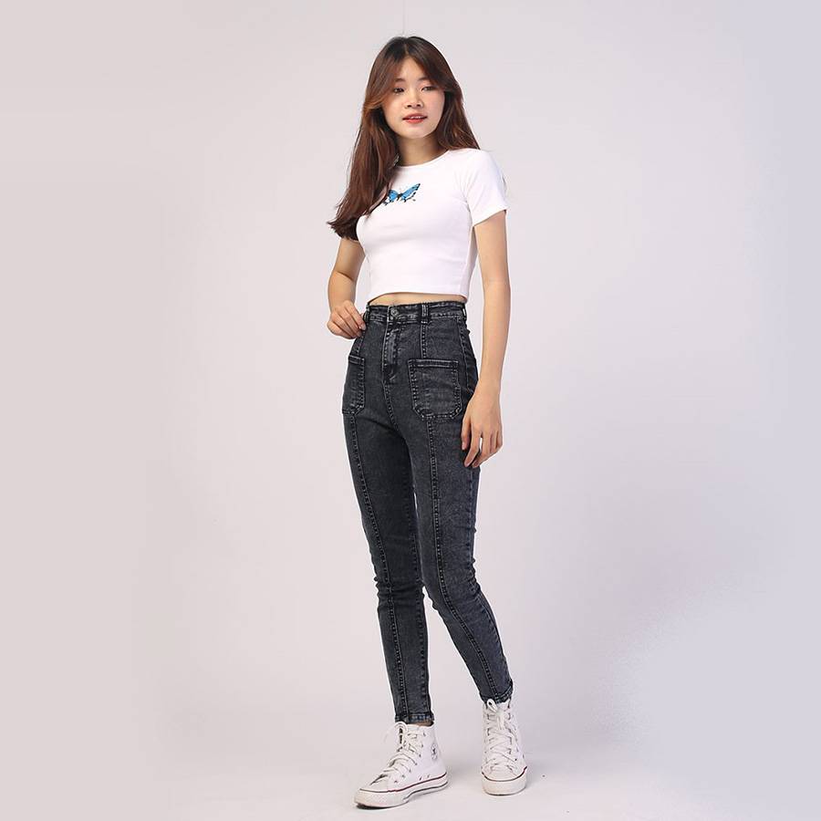 Elastic Deep Gray Skinny Jeans Elastic Deep Gray Skinny Jeans