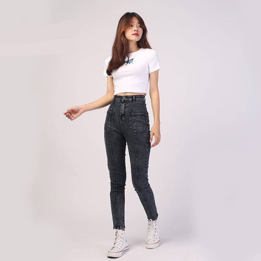 Elastic Deep Gray Skinny Jeans Elastic Deep Gray Skinny Jeans