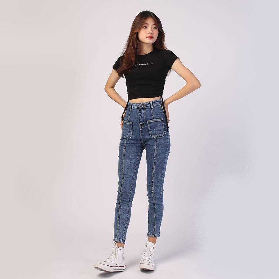Elastic Deep Blue Skinny Jeans Elastic Deep Blue Skinny Jeans