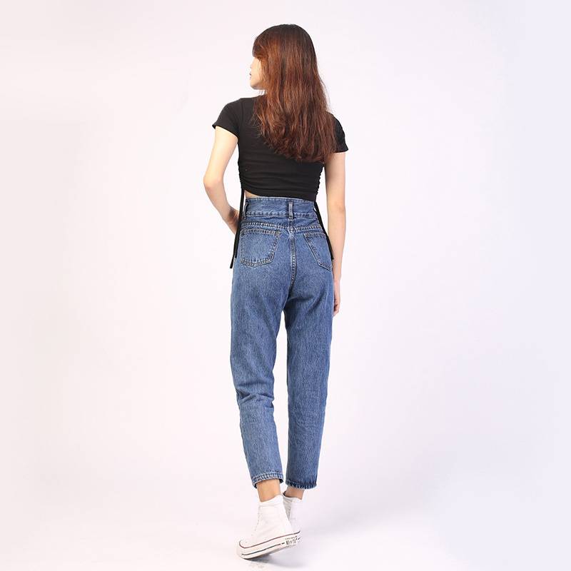 High Rise Blue Denim Baggy Pants High Rise Blue Denim Baggy Pants