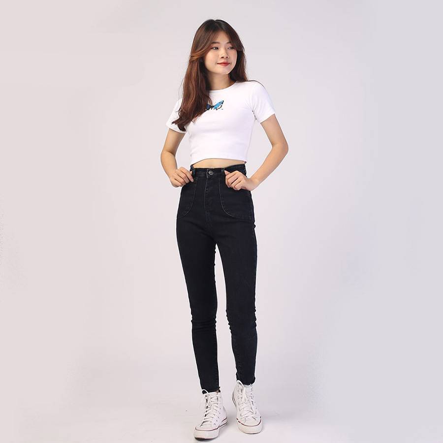 High Rise Stretch Black Skinny Jeans High Rise Stretch Black Skinny Jeans