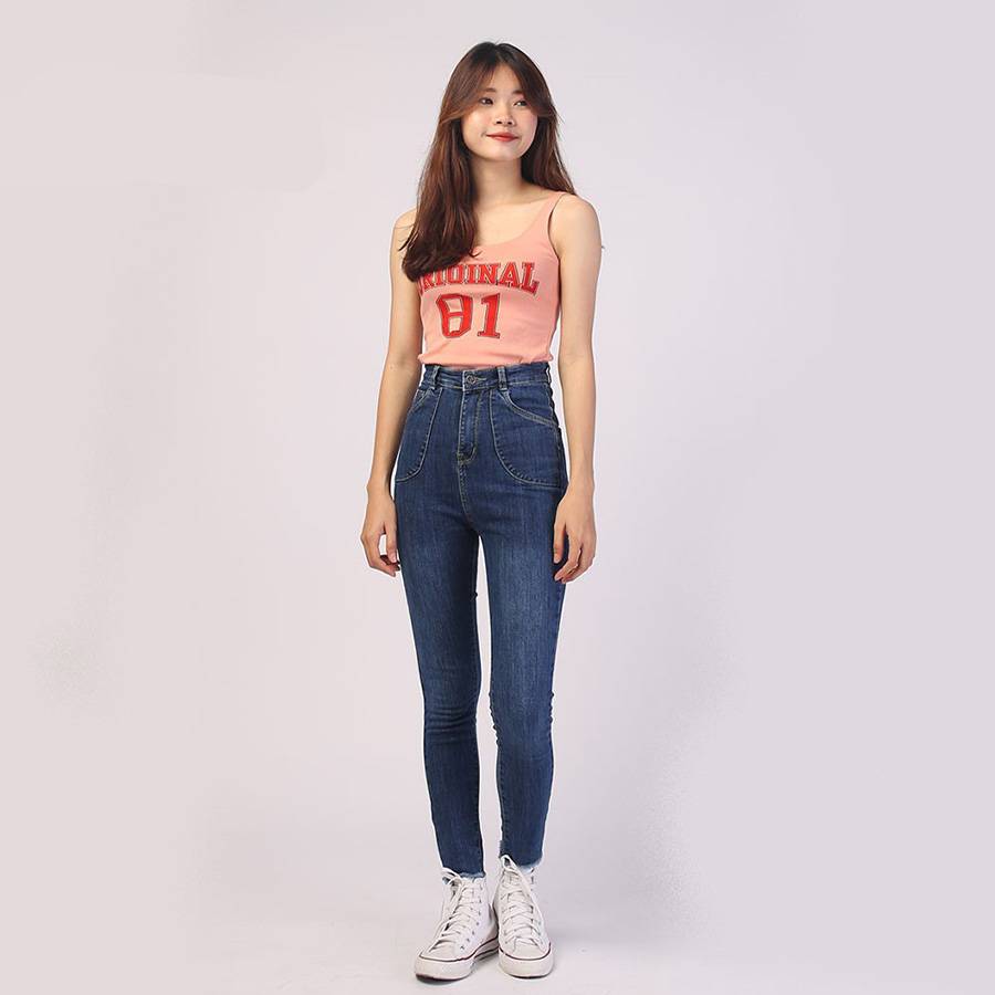 High Rise Stretch Blue Skinny Jeans High Rise Stretch Blue Skinny Jeans
