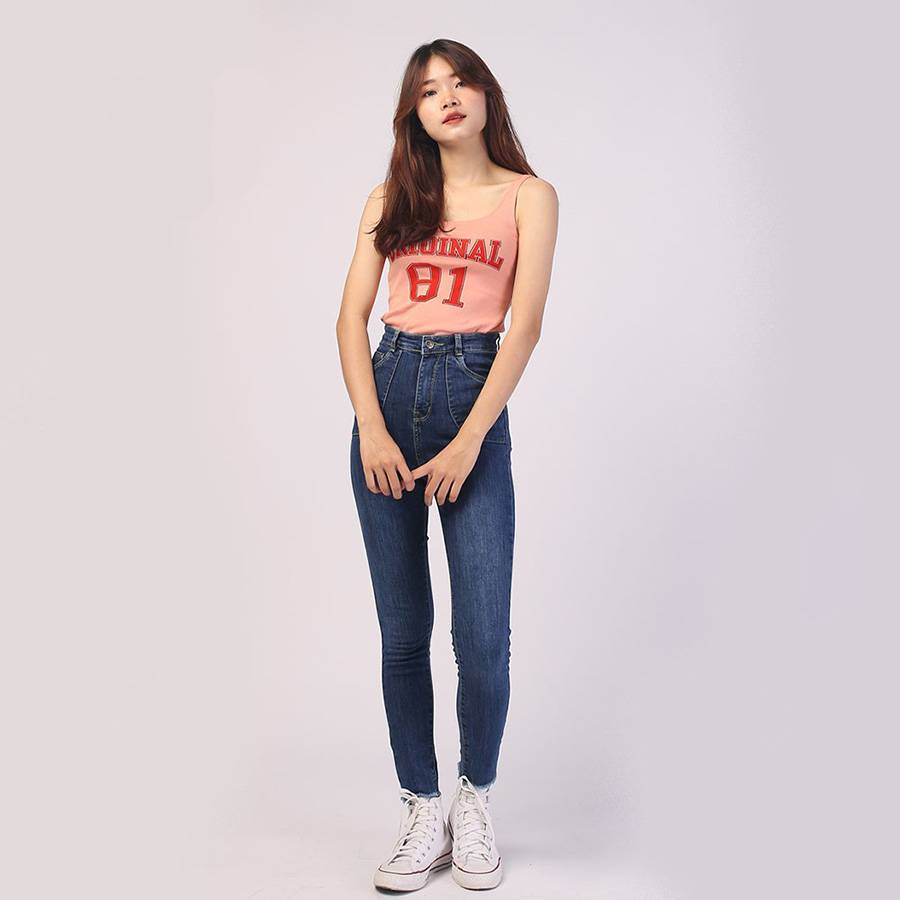 High Rise Stretch Blue Skinny Jeans High Rise Stretch Blue Skinny Jeans
