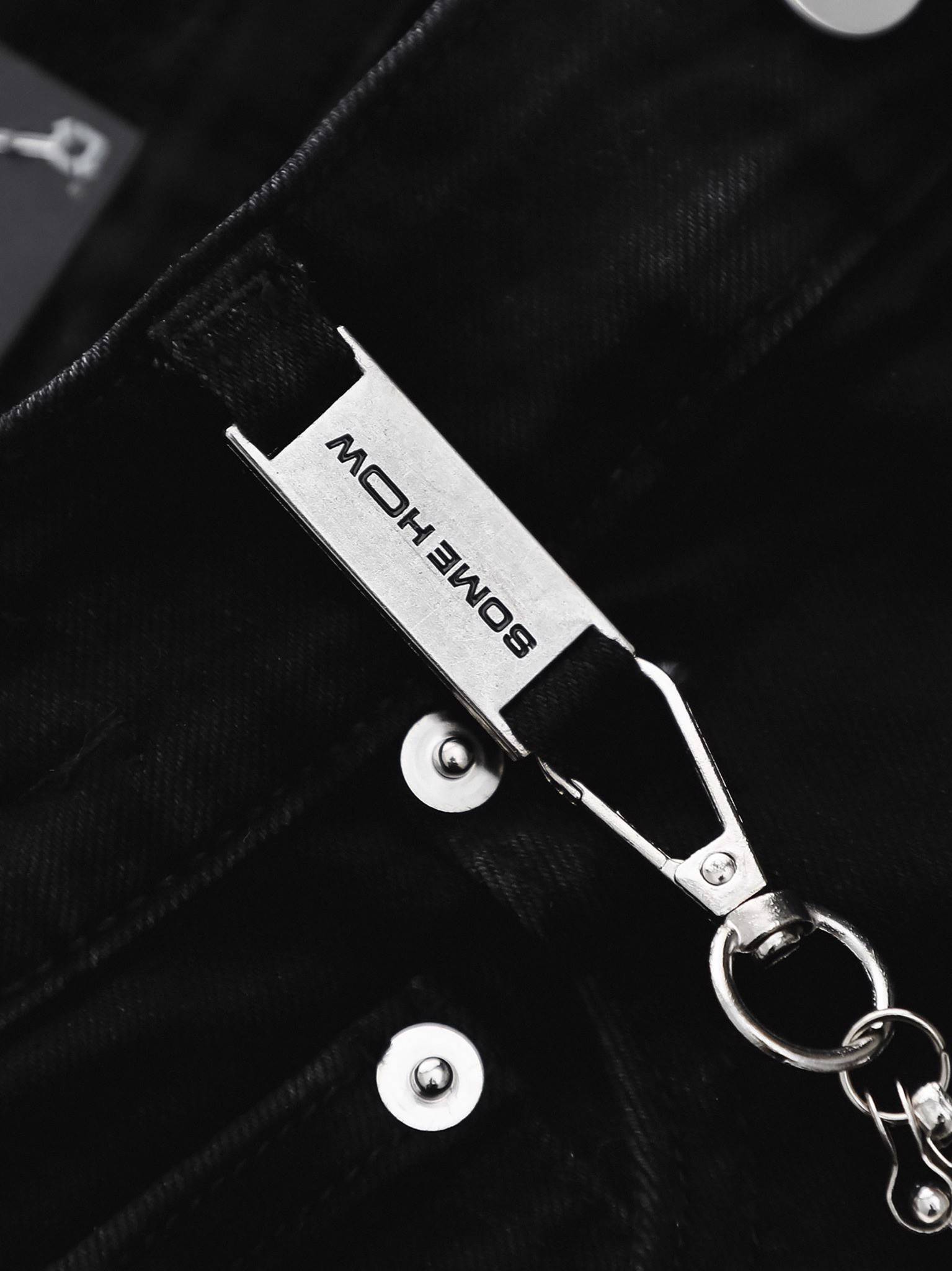 Black Denim Jeans With Chain Black Denim Jeans With Chain